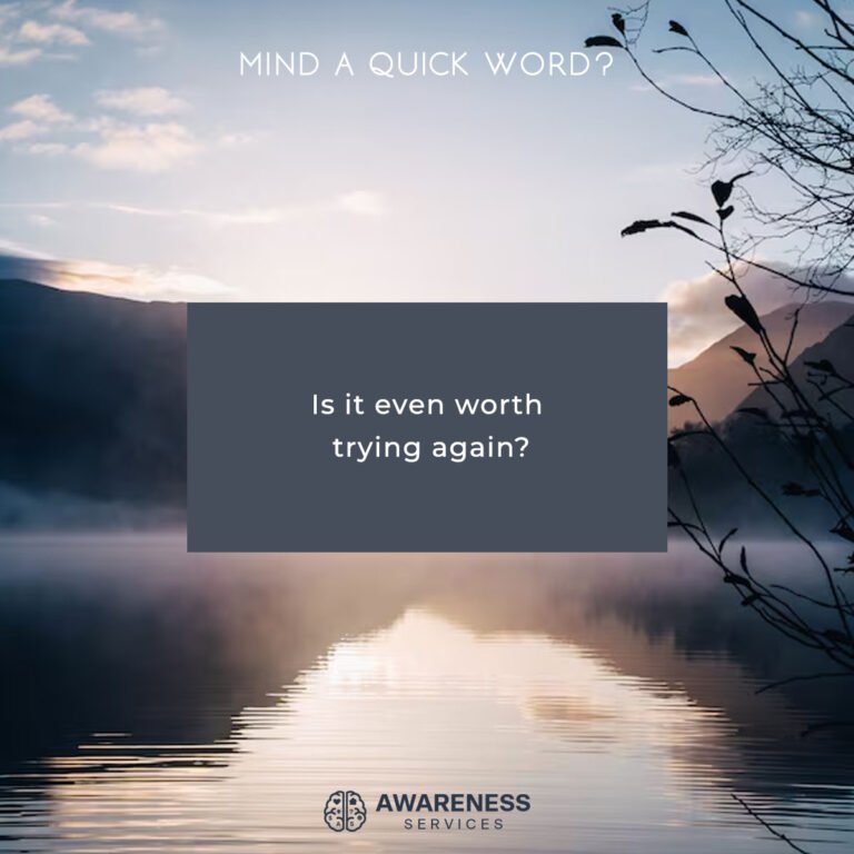 question: It is worth trying again?