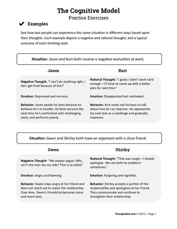 CBT Practice Excercises PDF cover
