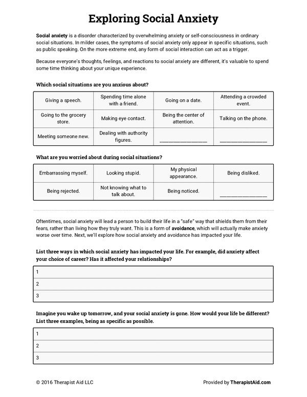 Exploring Social Anxiety PDF cover