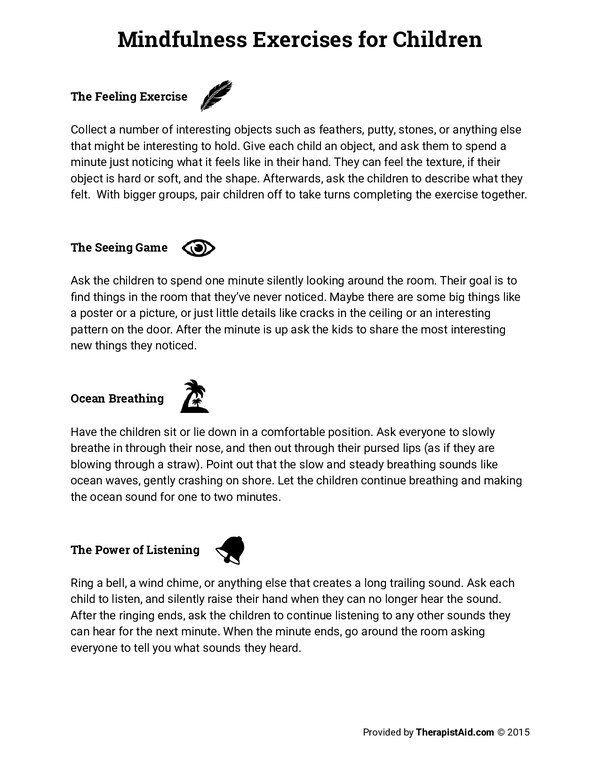 Mindfulness For Children PDF cover